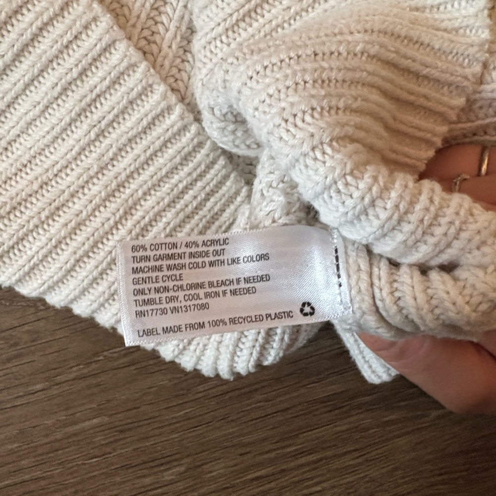 🎉SALE! a new day Cream Crew Neck Sweater - Picture 9 of 10